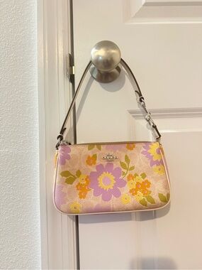 Coach Pink Floral Mini Shoulder Bag